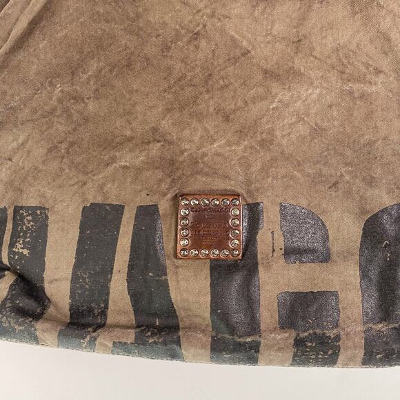 Campomaggi Denver Shopping Bag in Canvas w/ Graphic Print - Picture 2 of 8